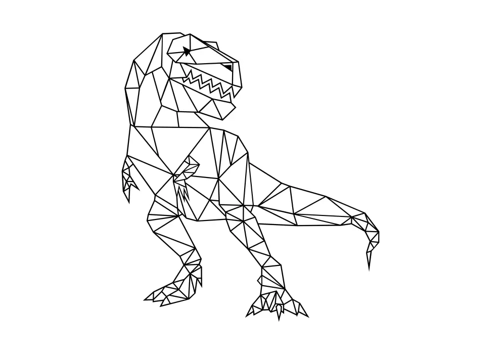 Contur geometric metal T-Rex