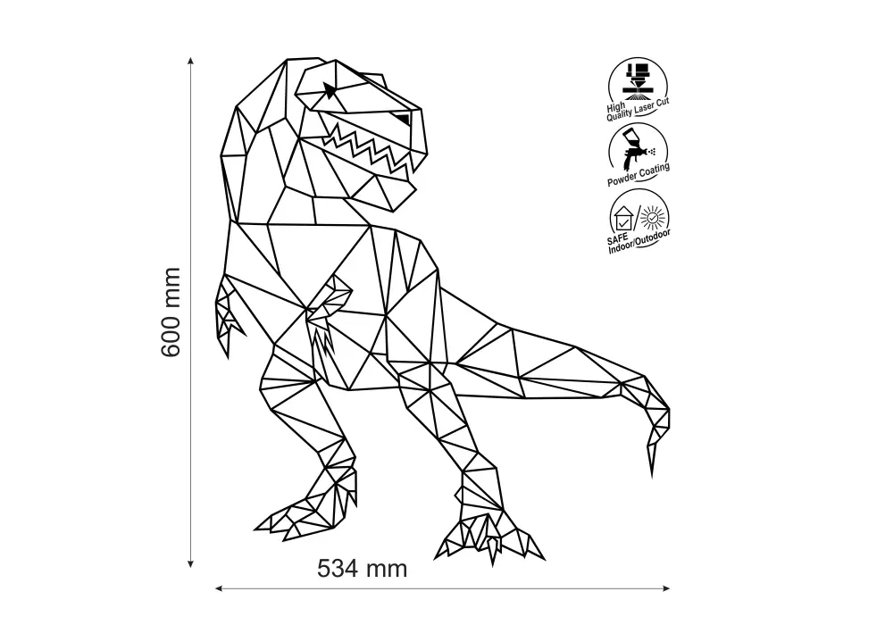 Contur geometric metal T-Rex
