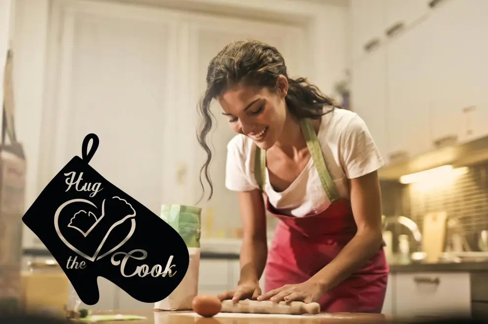 Decoratiune perete metal Hug the cook - limba engleza