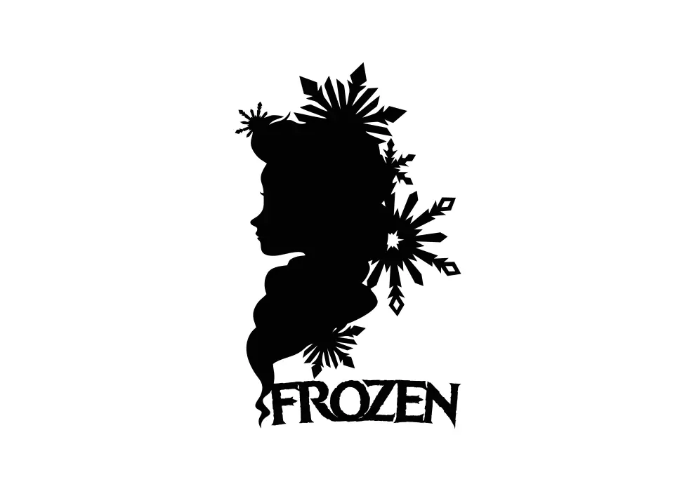 Decoratiune perete metal pentru camera fete - Elsa Frozen