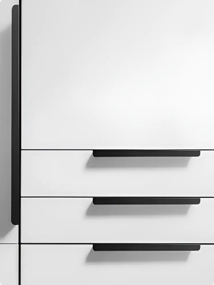 Maner metalic sertare - usi mobilier 100cm, grosime placa PAL 14 - 20mm
