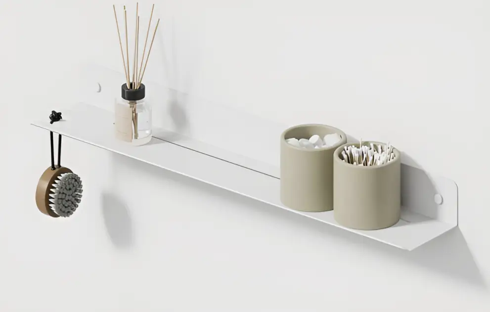 Raft baie cu scurgere a apei 50cm + pahar, sistem agatatori stanga